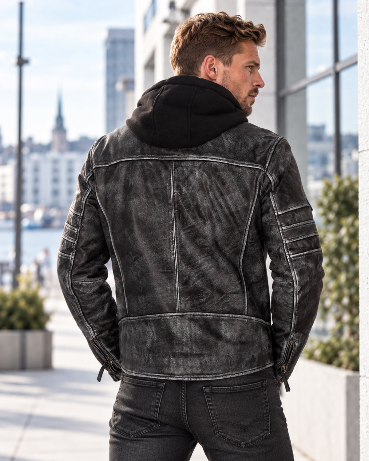 Renny Leather Jacket - Black