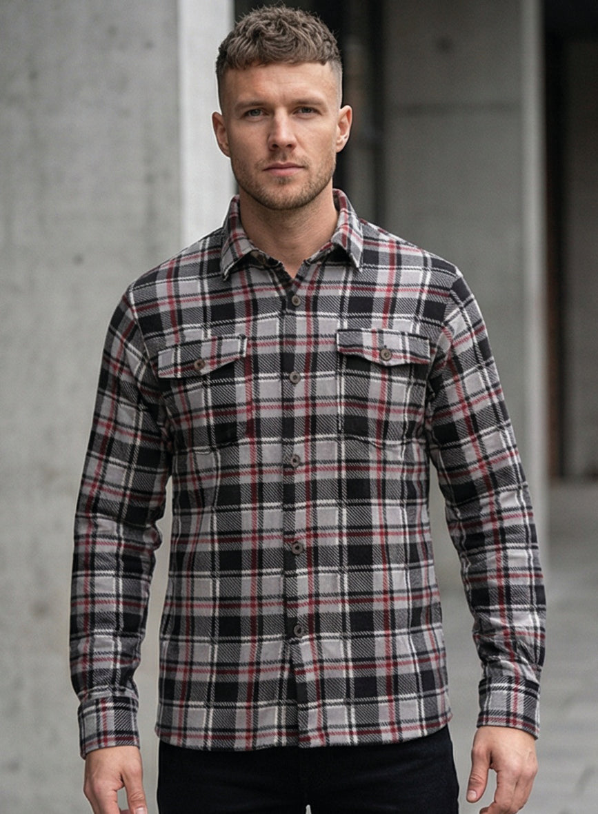 MZ72 Brand Dylim flanellipaita - Harmaa