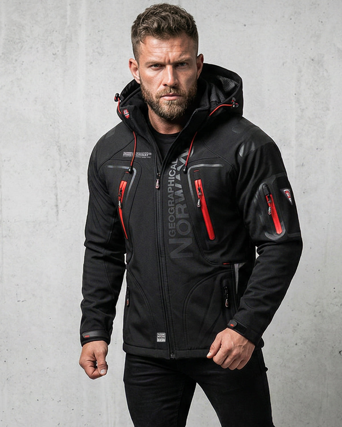 Geographical Norway Tambour-taco softshelltakki - Musta