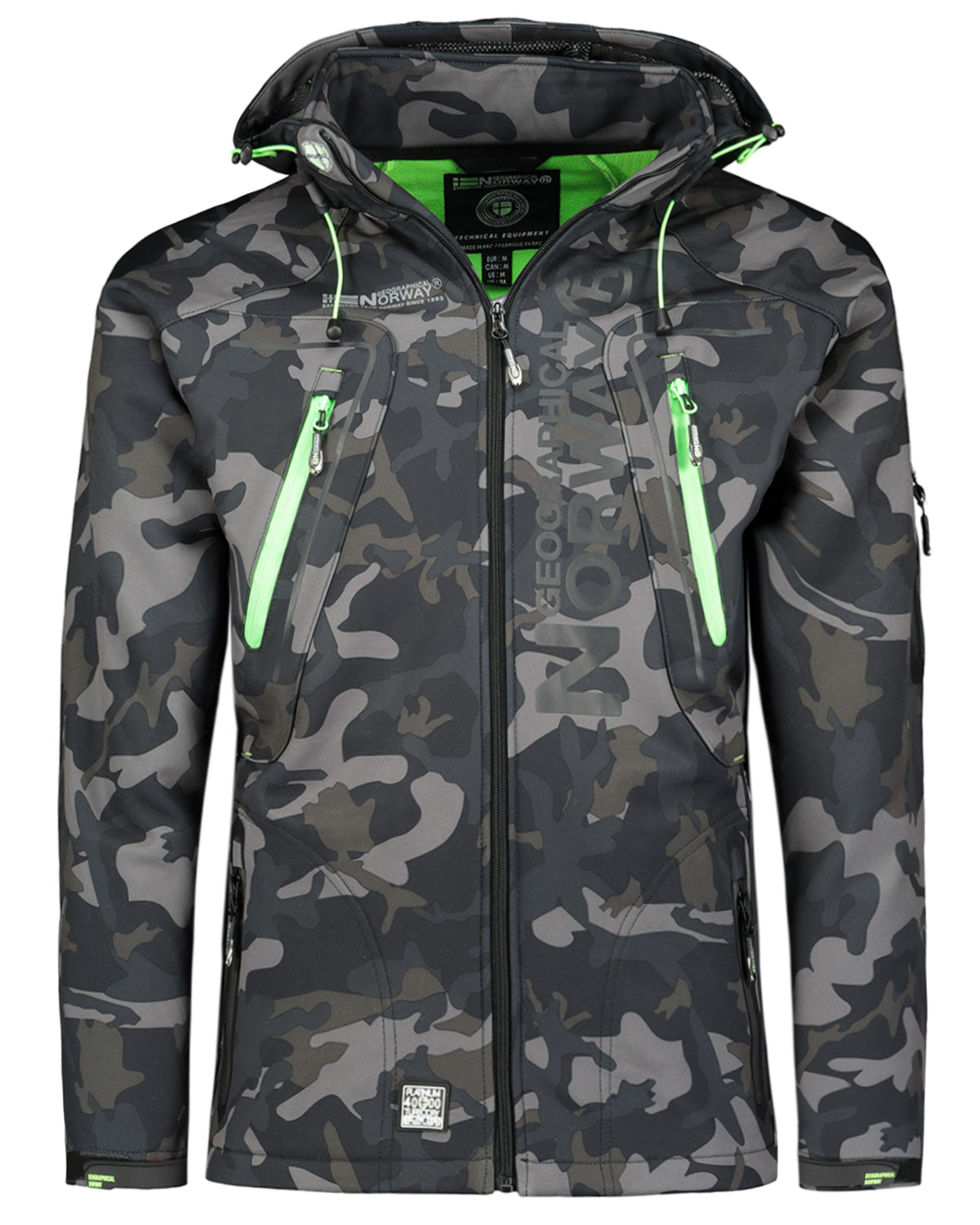 Geographical Norway Techno softshelltakki - Camo/Vihreä