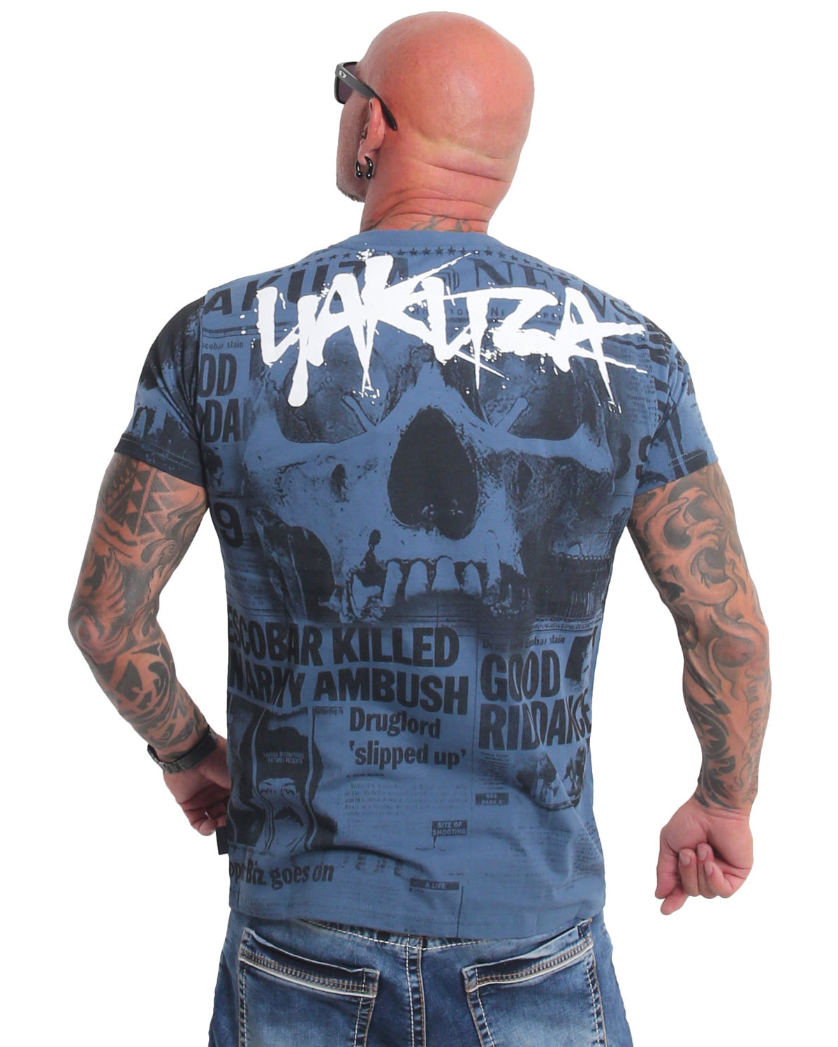 Yakuza Ink Newsflash t-paita - Sininen