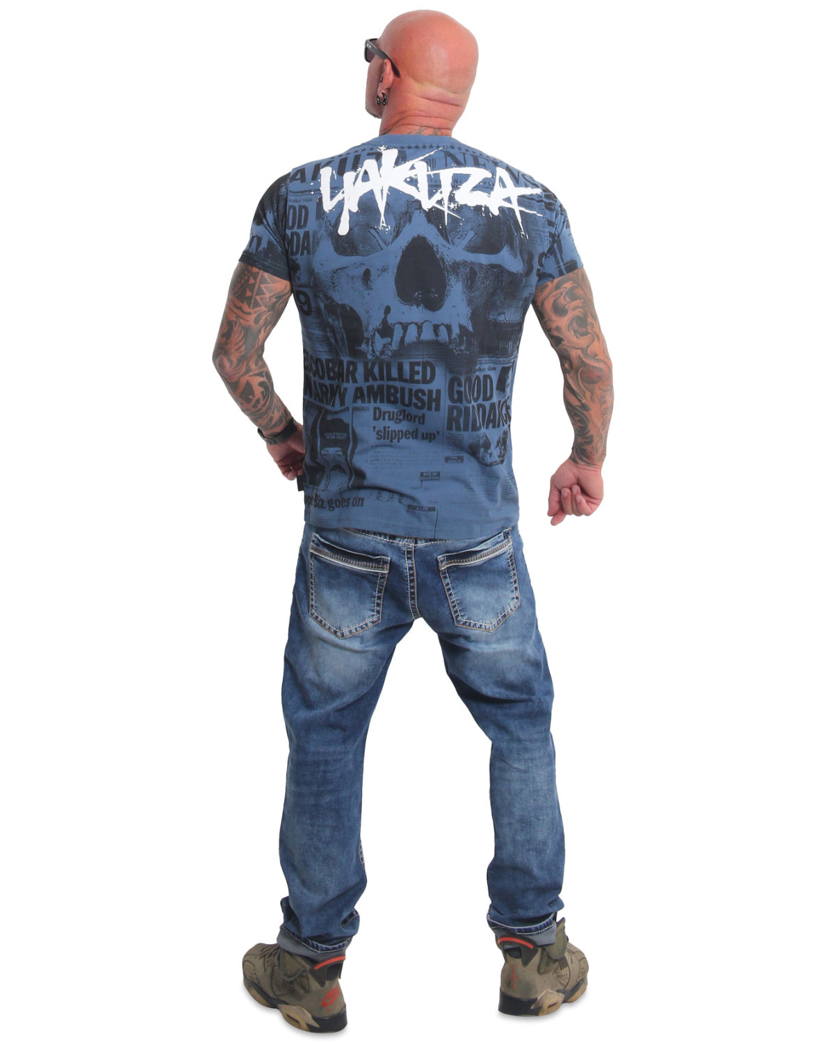 Yakuza Ink Newsflash t-paita - Sininen