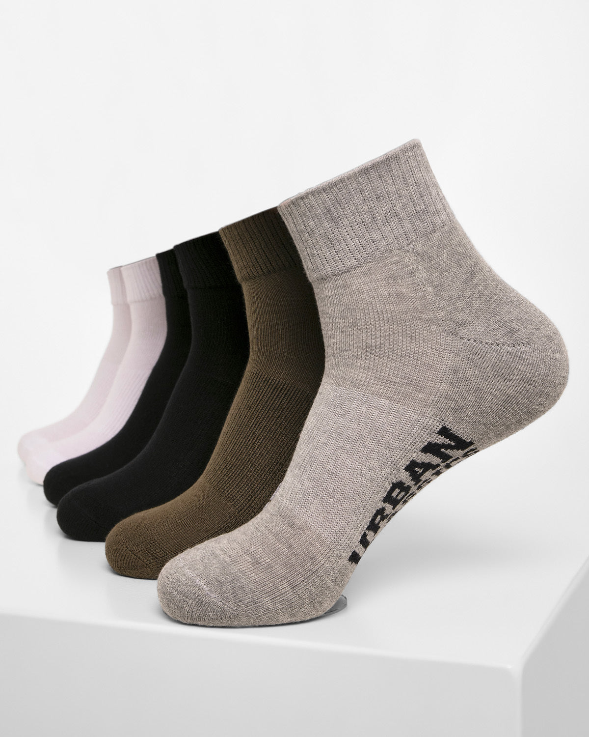 Urban Classics High sneaker sukat 6-pack - Musta/Valkoinen/Harmaa/Khaki