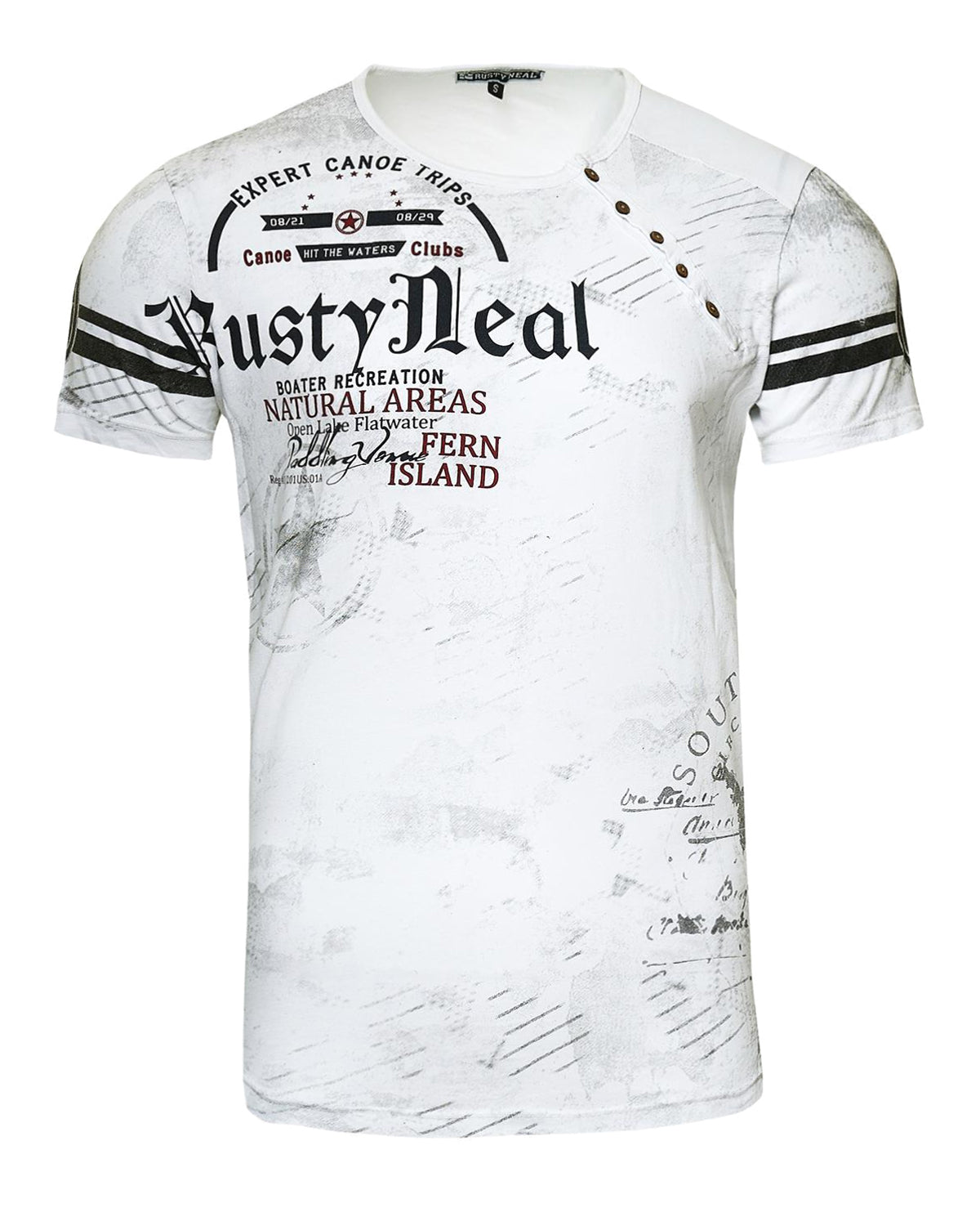 Rusty Neal Fern island t-paita - Valkoinen