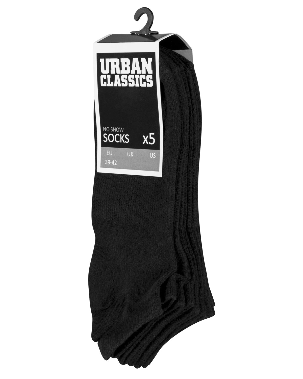 Urban Classics No show sukat 5-pack - Musta