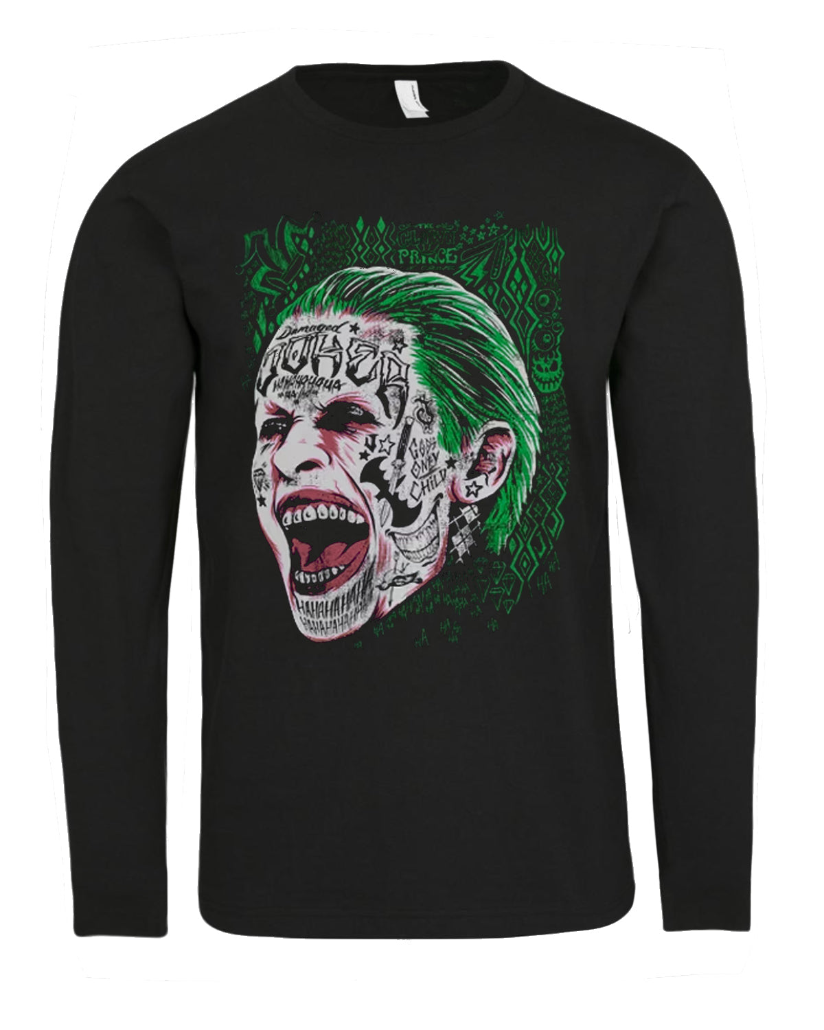 Print Shirt Suicide Squad Joker pitkähihainen - Musta