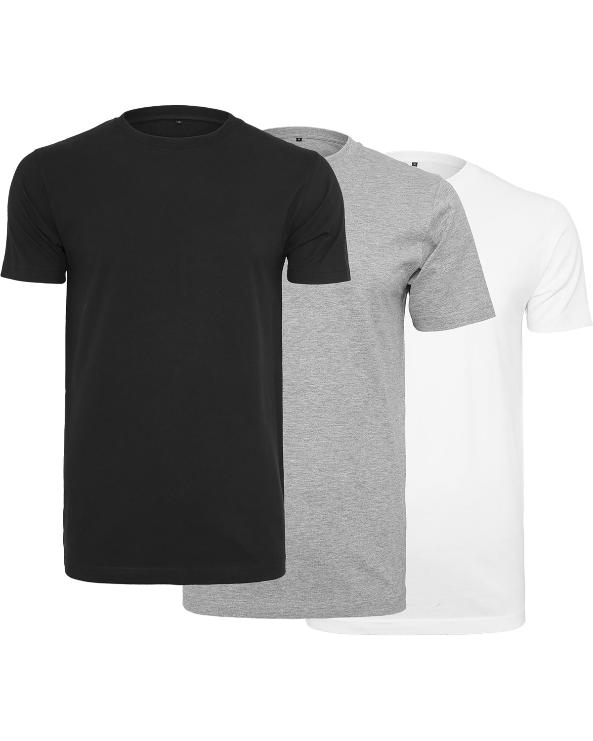 Disturb Clothing Round neck t-paita 3-pack - Musta/Harmaa/Valkoinen