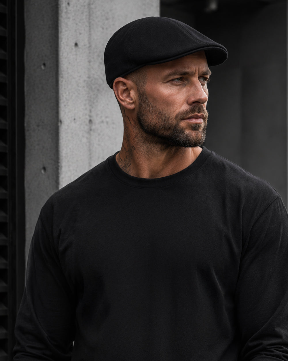 Driver flat cap - Black