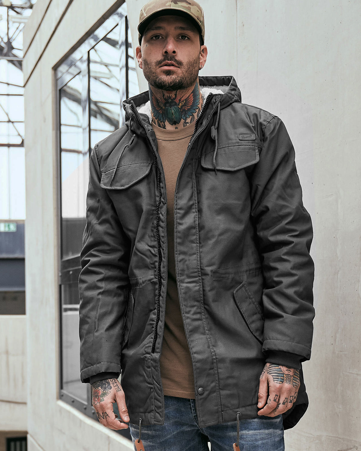 Brandit Men Brandit Pea Coat Jacket Mens Brandit Coat Men's Coat