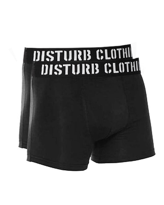 Disturb Clothing Disturb bokserit 2-pack - Musta