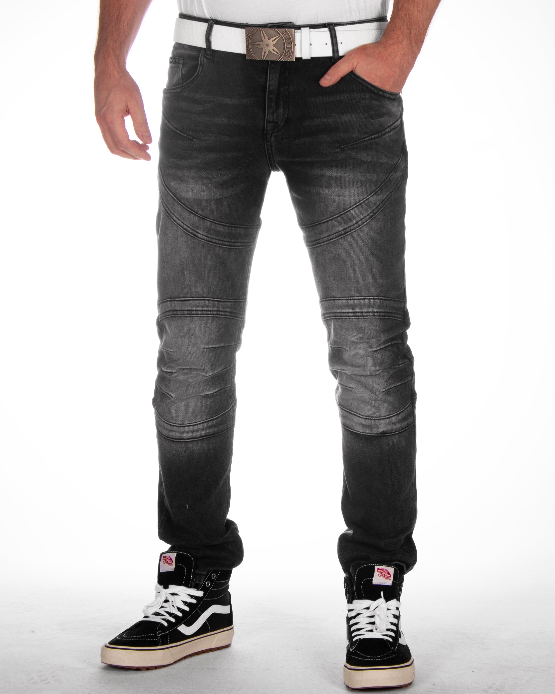 Cipo & Baxx CD876 Ridge farkut - Tummanharmaa L32