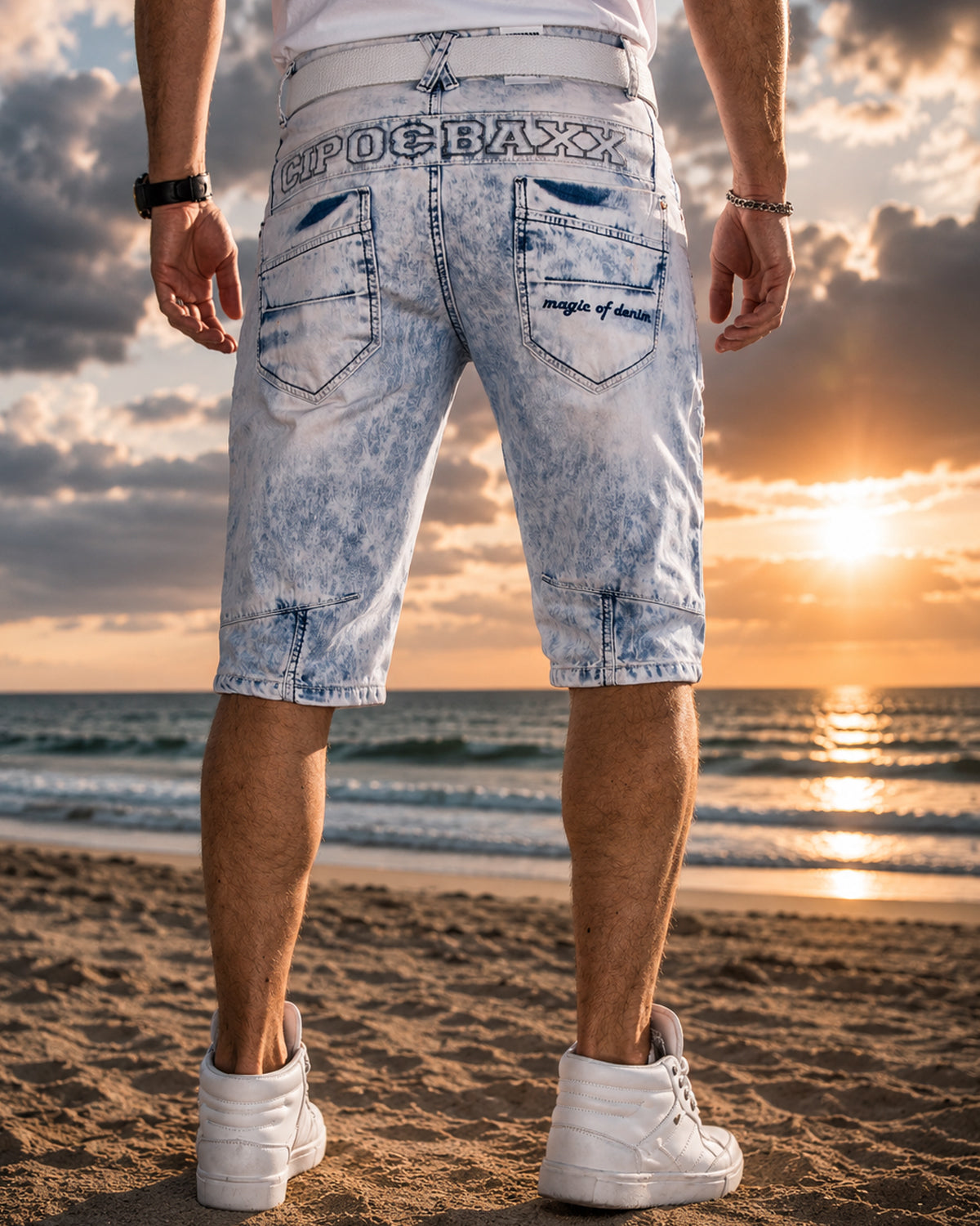 CK131 Decan denim shorts - Light blue