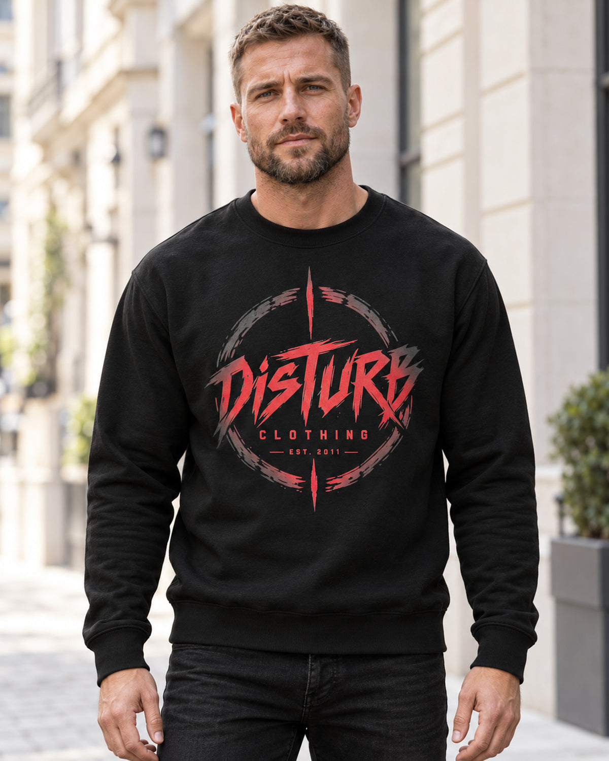 Disturb Circle Sweatshirt – Black