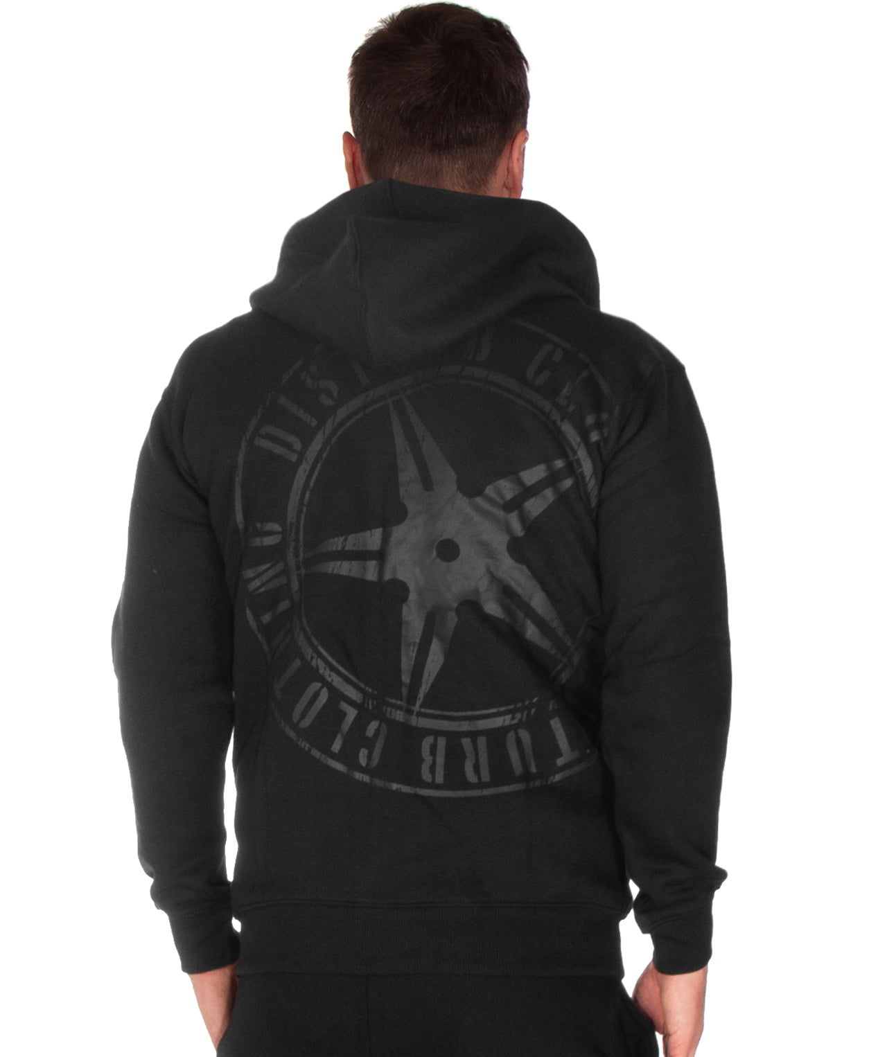 Disturb Clothing Disturb vetoketjuhuppari - Musta/Musta