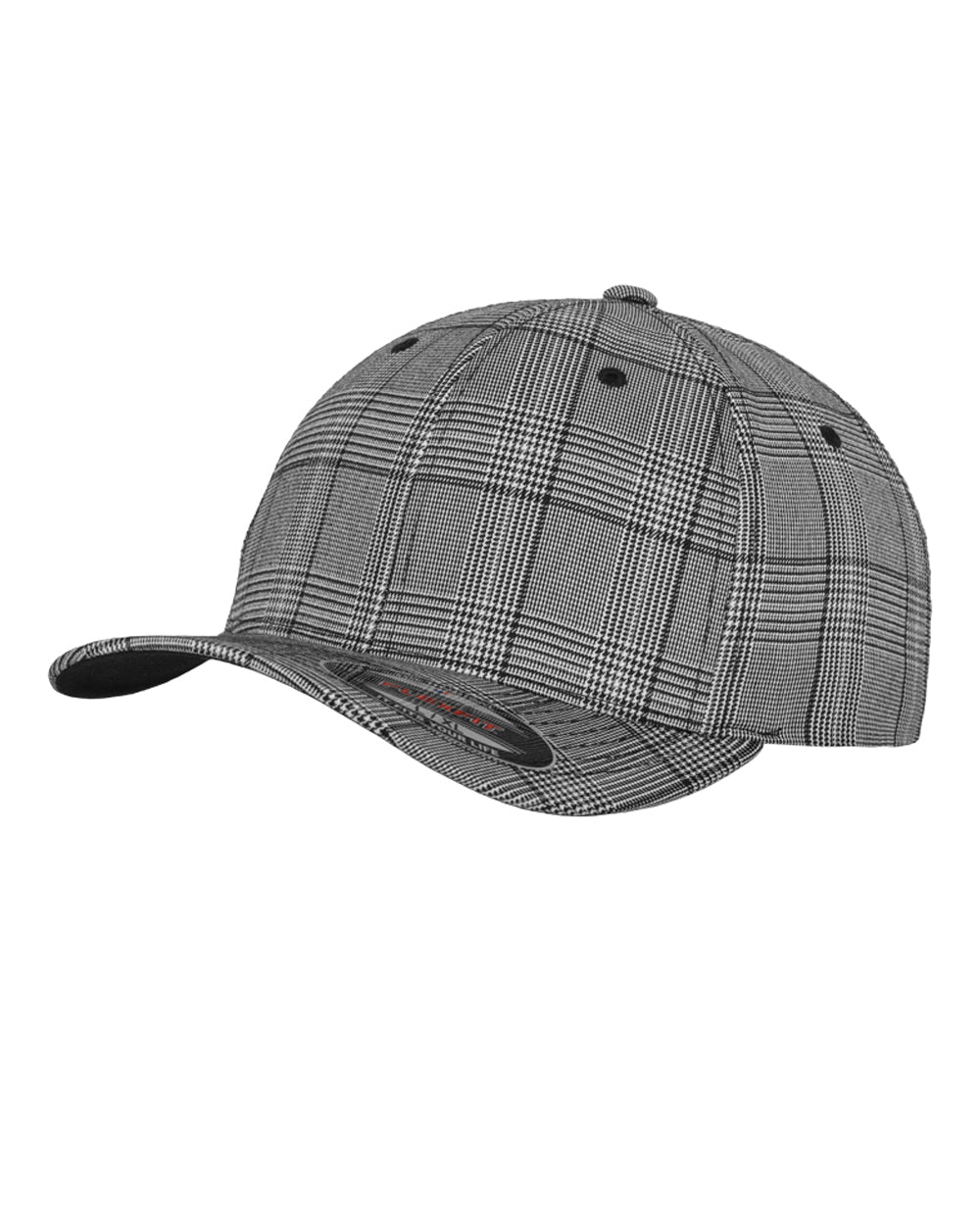 FLEXFIT Flexfit Glen Check lippis - Musta/Valkoinen