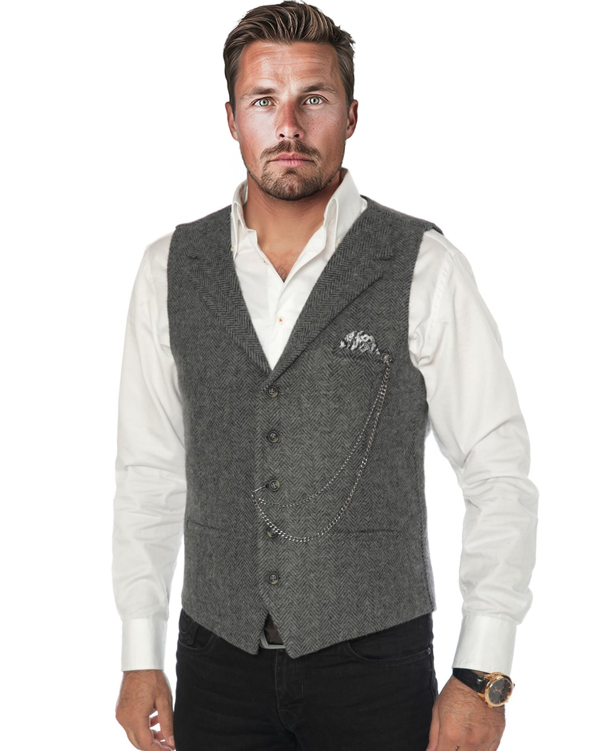 Frank college vest - Grey