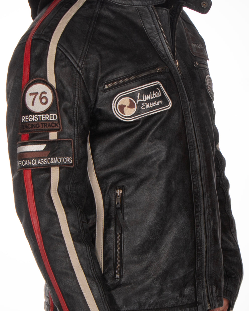 Disturb Clothing Highway nahkatakki - Musta