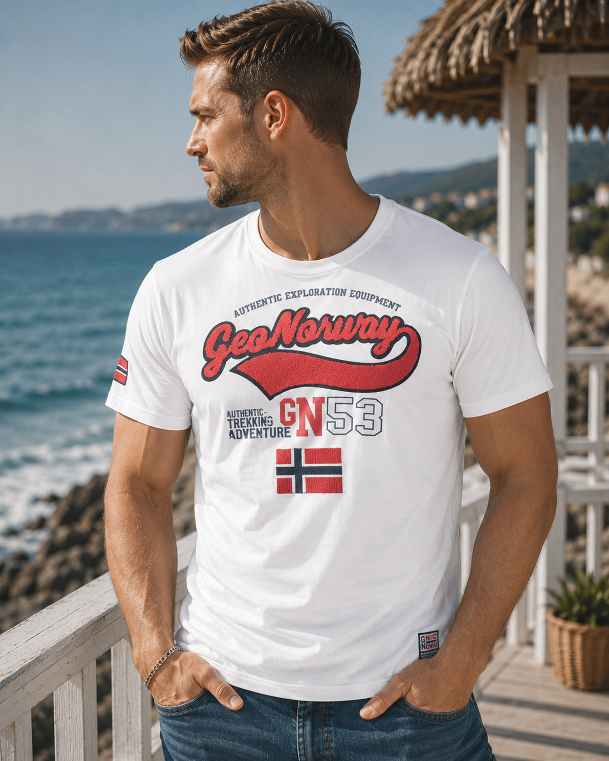 Geographical Norway Jurbank t-paita - Valkoinen