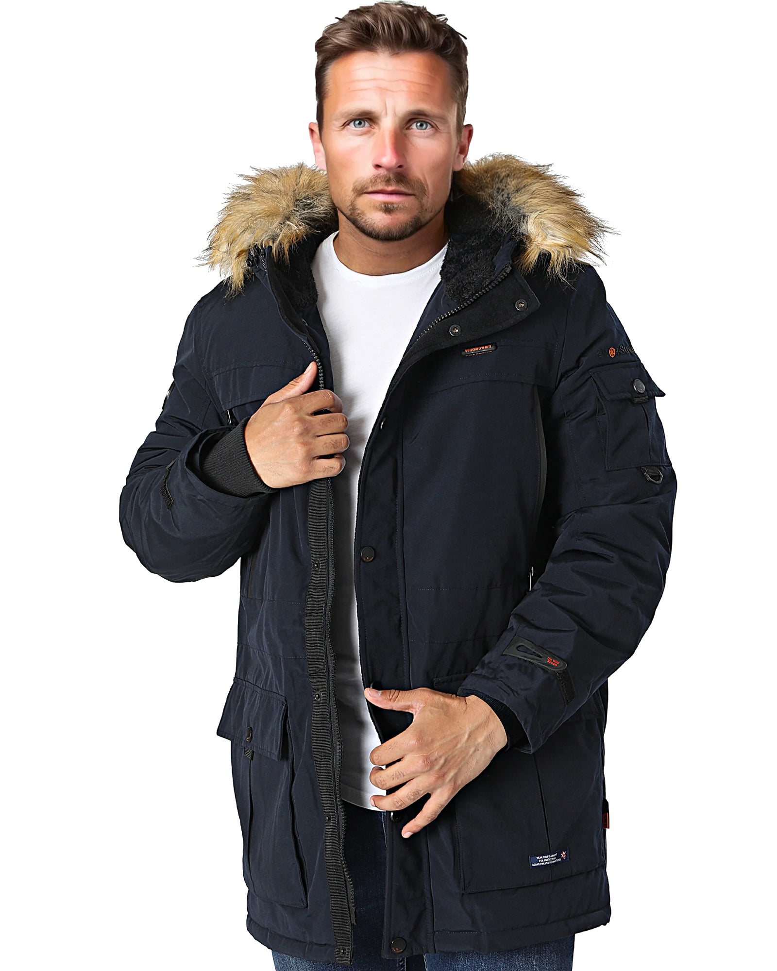 MZ72 Brand Leeland talvitakki - Tummansininen 2XL