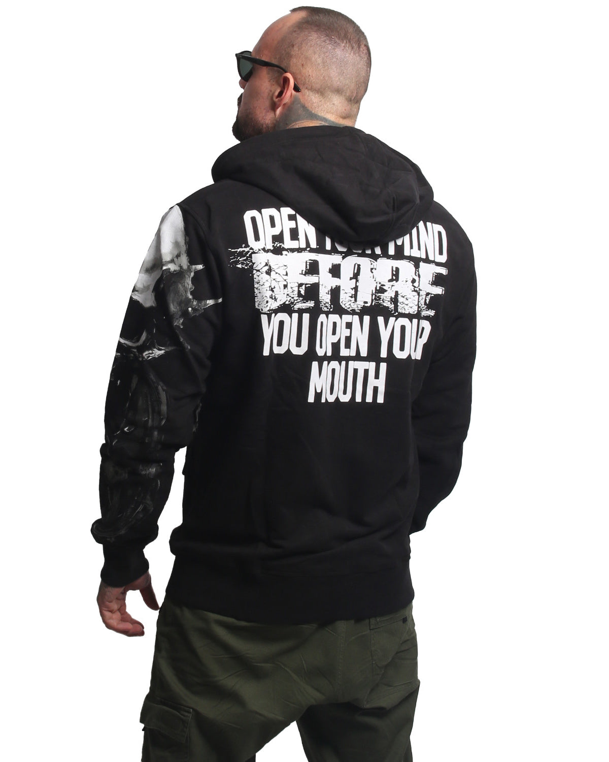 Yakuza Ink Mouth vetoketjuhuppari - Musta