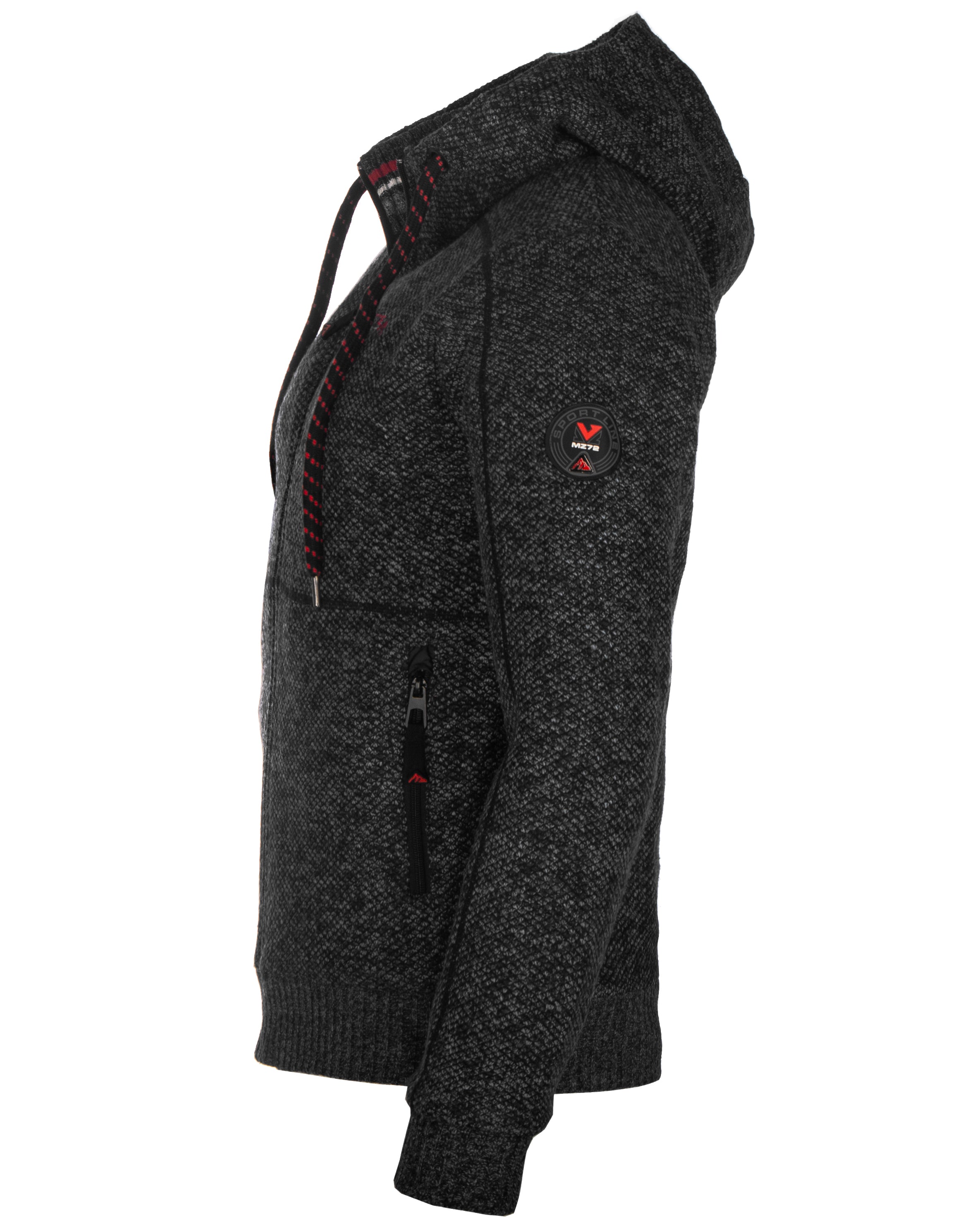 MZ72 Brand Illian vuorellinen huppari - Musta