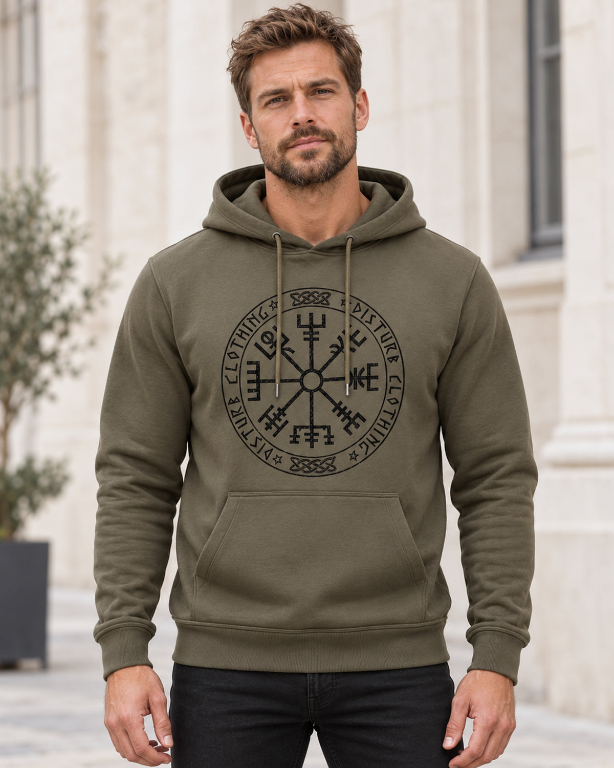 Viking Compass hoodie - Green