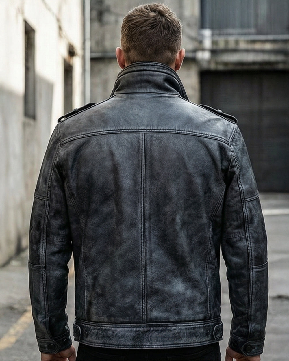 Disturb Clothing Outlaw nahkatakki - Musta