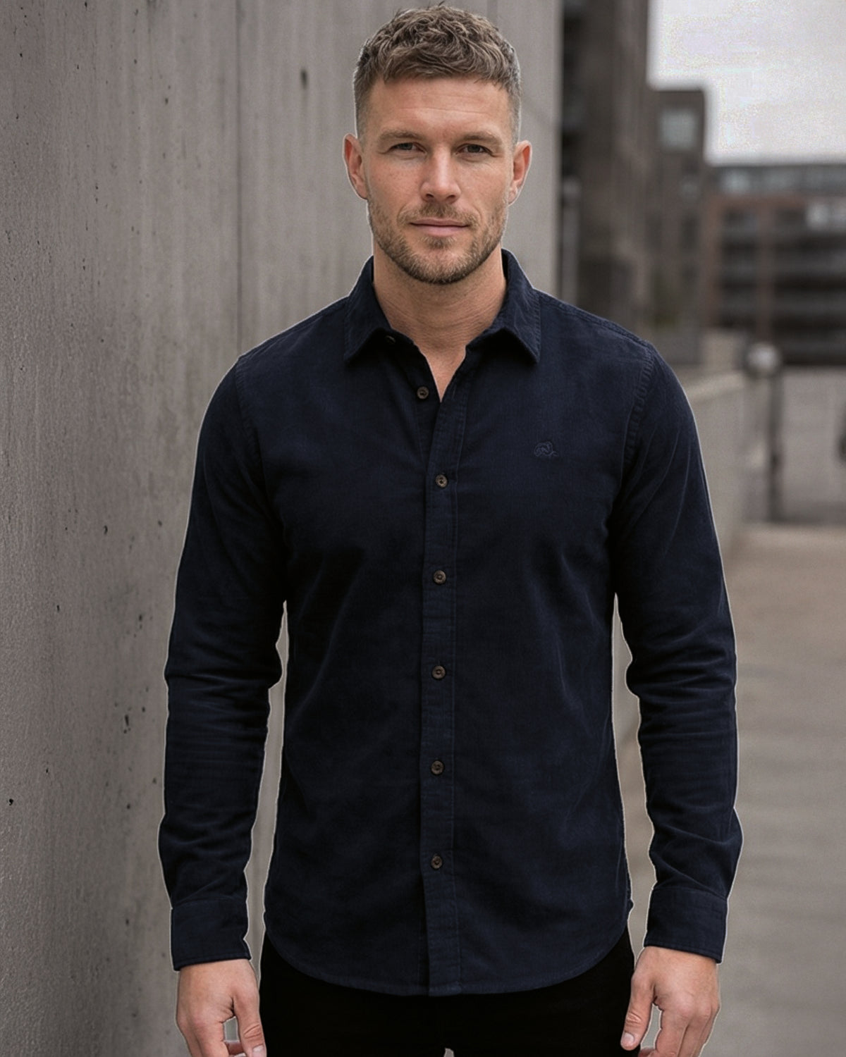 MZ72 Brand Dustin kauluspaita - tummansininen