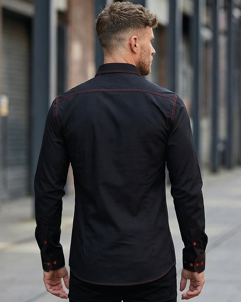 Rusty Neal Burrows kauluspaita - Musta/Punainen