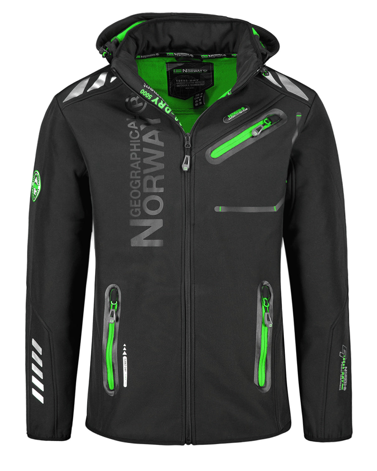 Geographical Norway Royaute softshell-takki - Musta/Vihreä