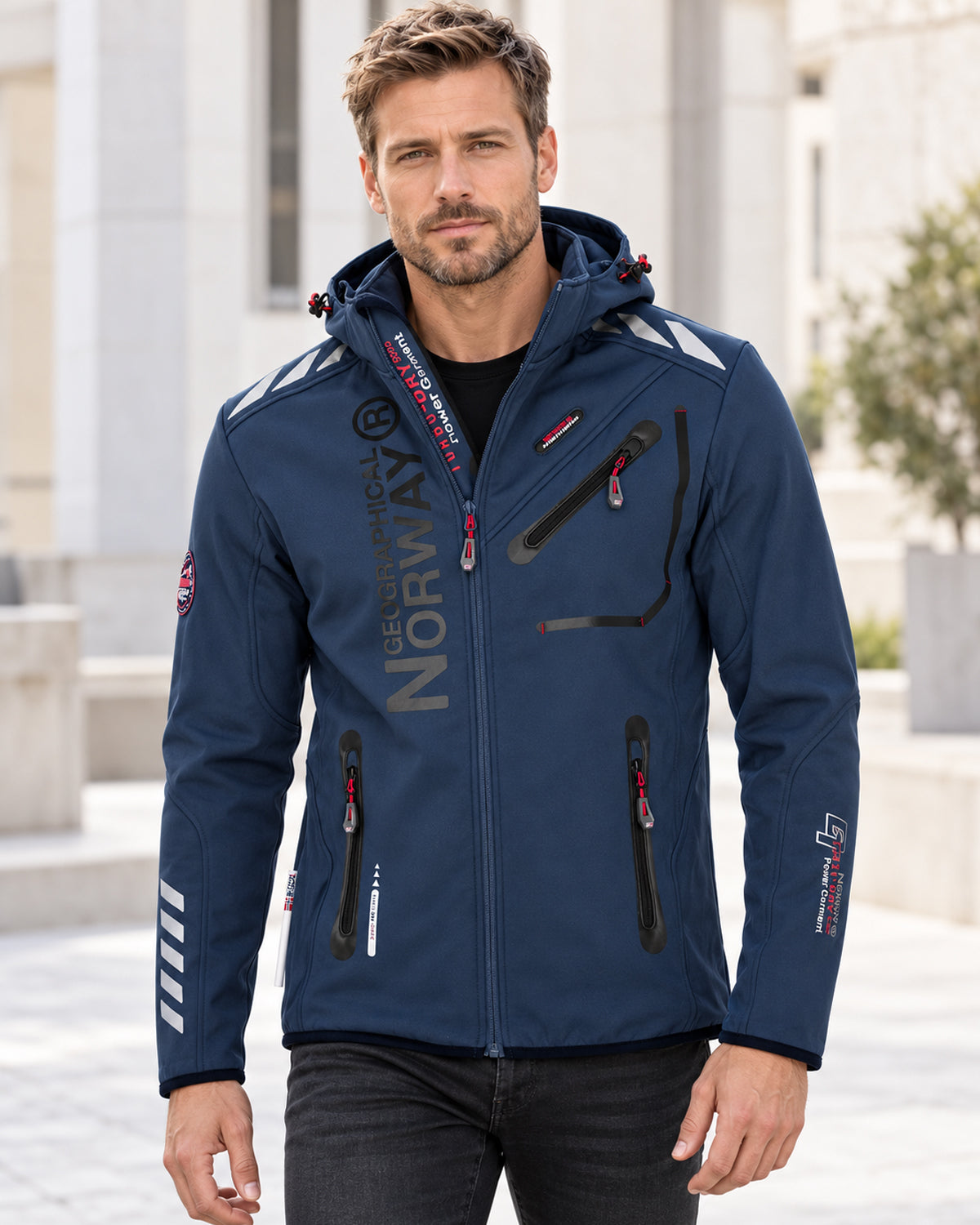 Geographical Norway Royaute softshell-takki - Tummansininen/Musta