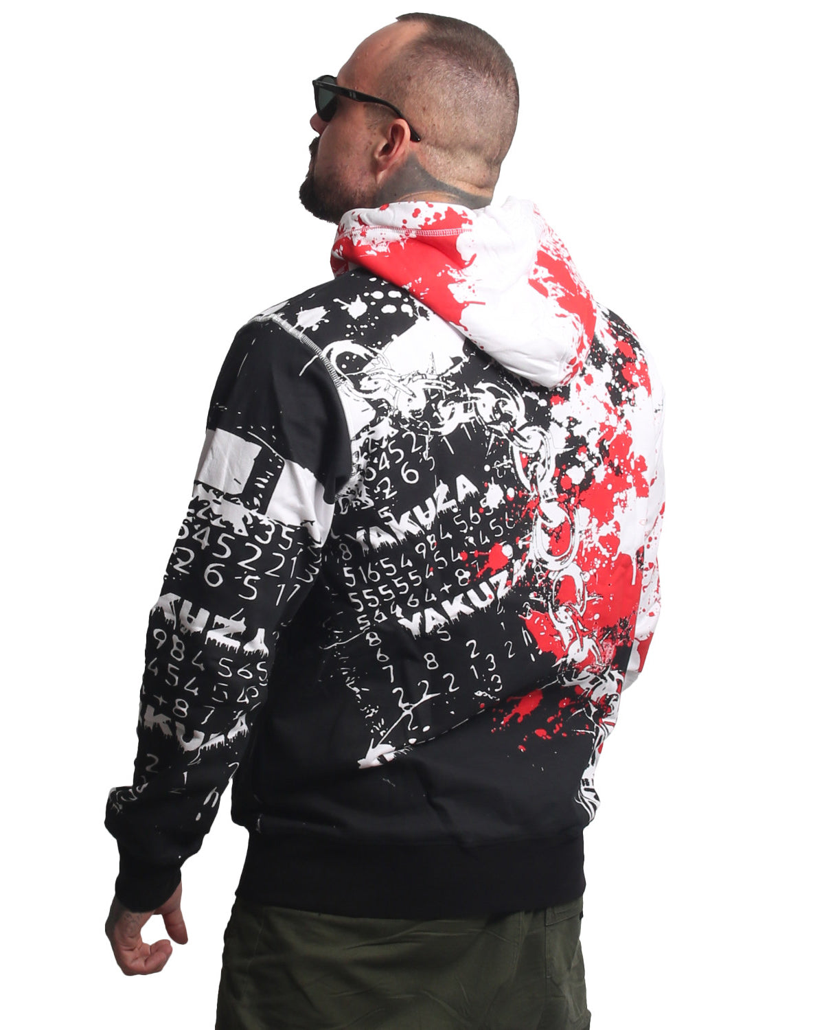 Yakuza Ink Rush Allover huppari - Valkoinen