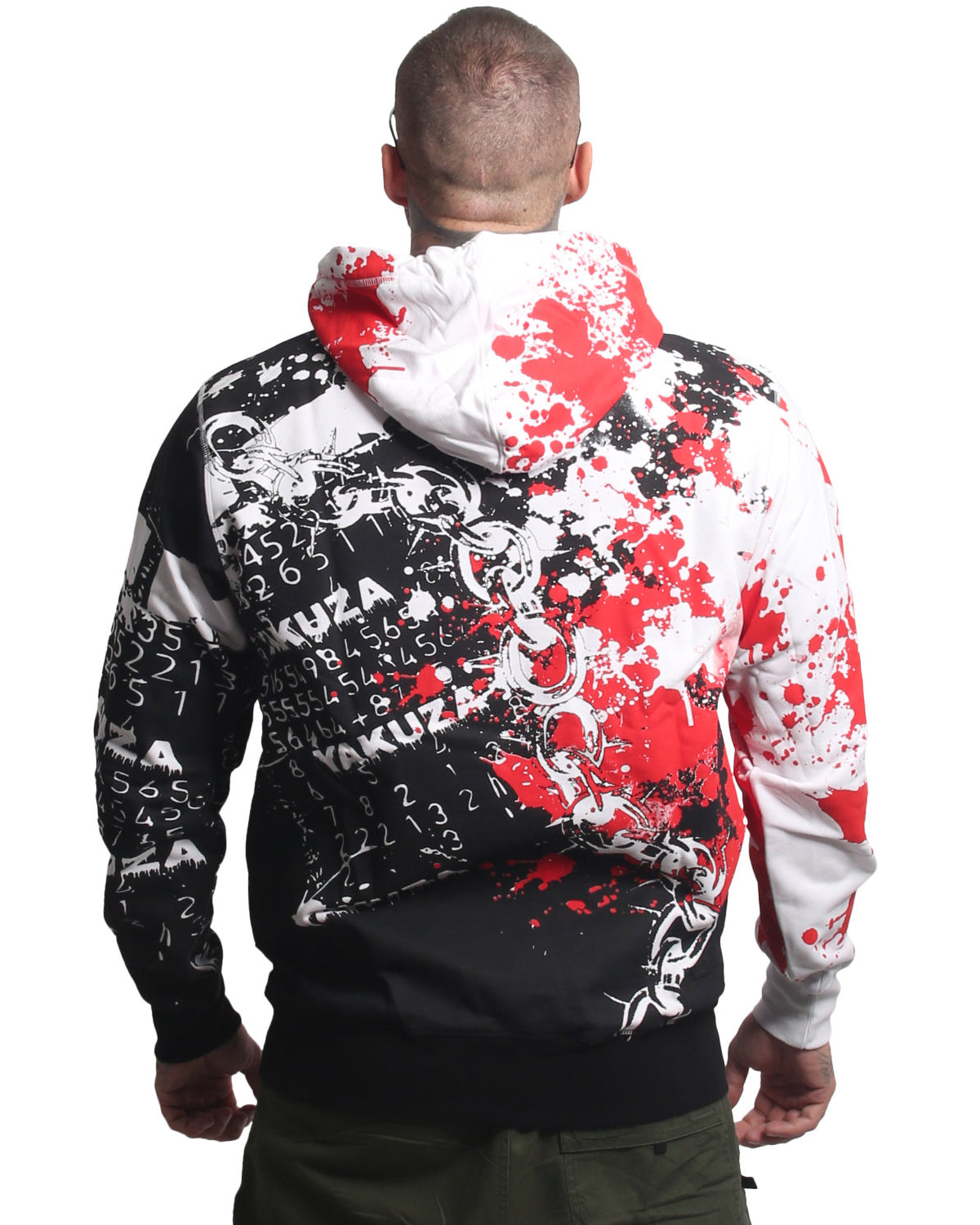 Yakuza Ink Rush Allover huppari - Valkoinen