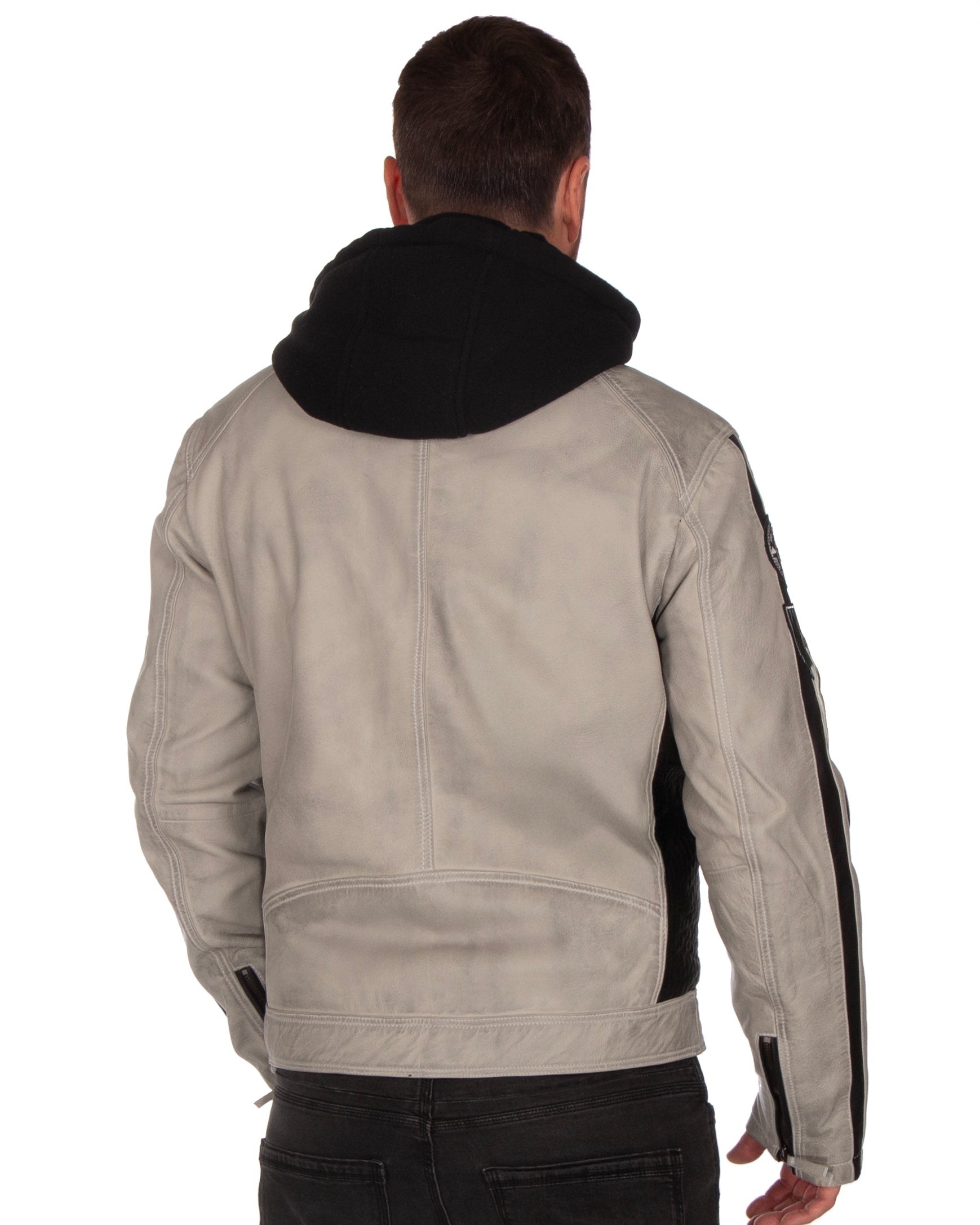 Disturb Clothing Storm nahkatakki - Harmaa