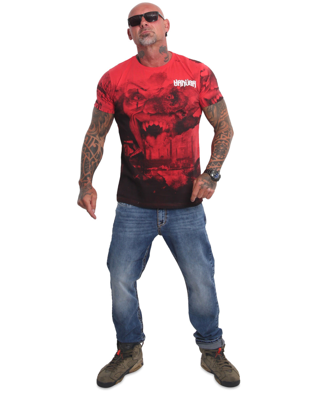 Yakuza Ink Horror t-paita - Punainen