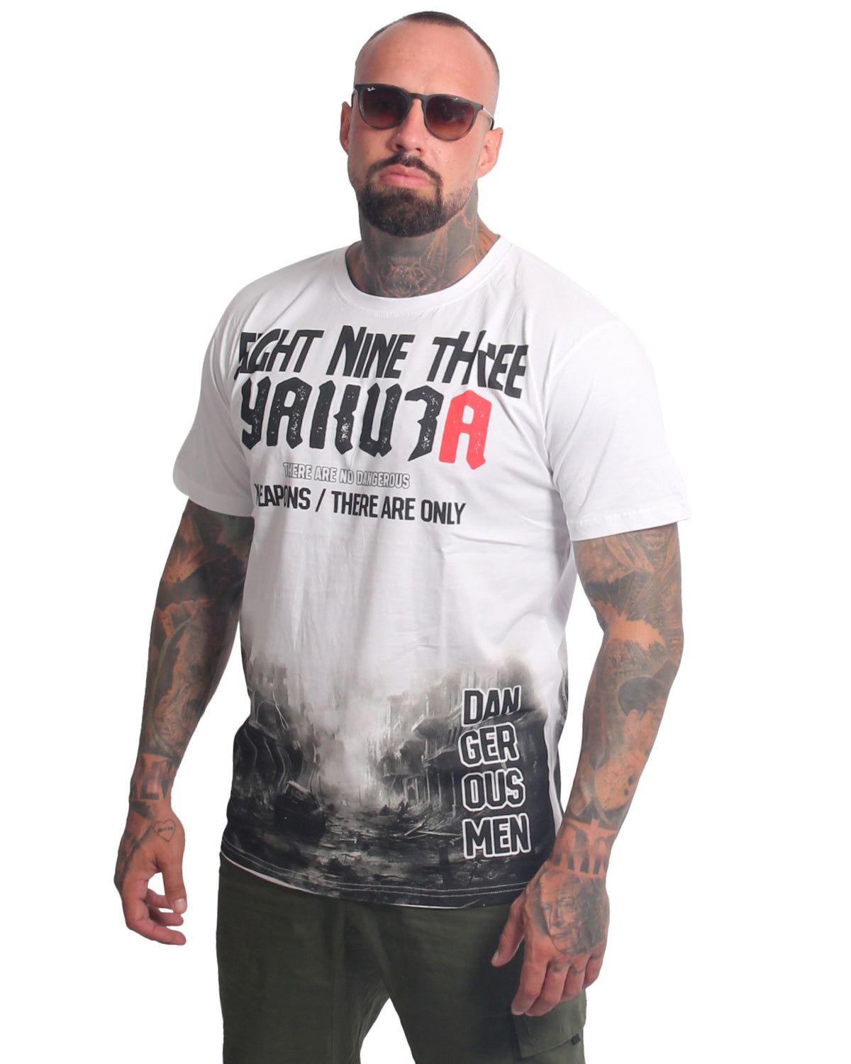 Yakuza Ink Weapons t-paita - Valkoinen 4XL