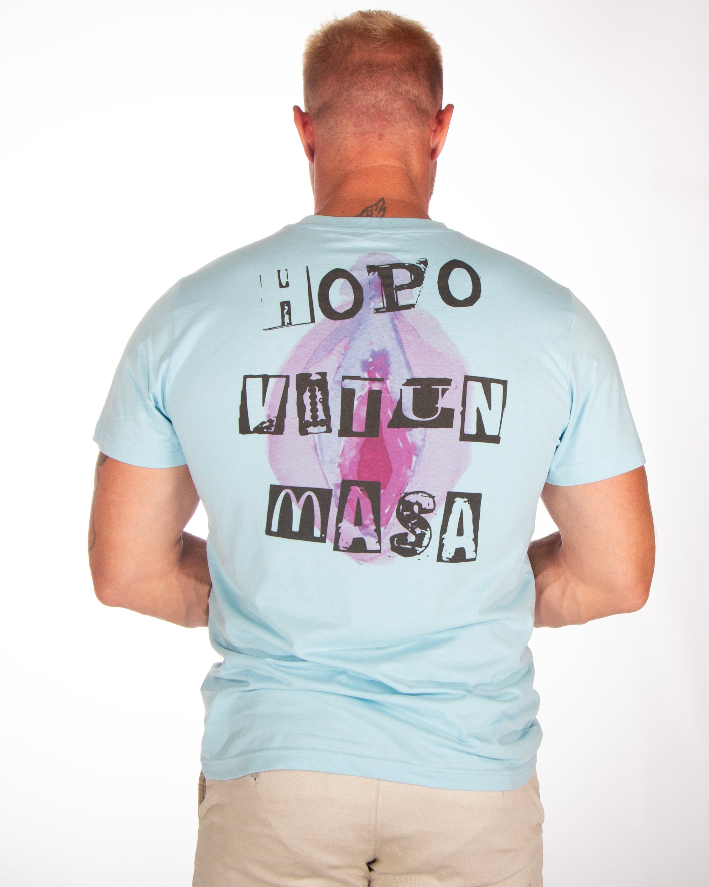 Höpö v#tun Masa t-shirt - Ljusblå