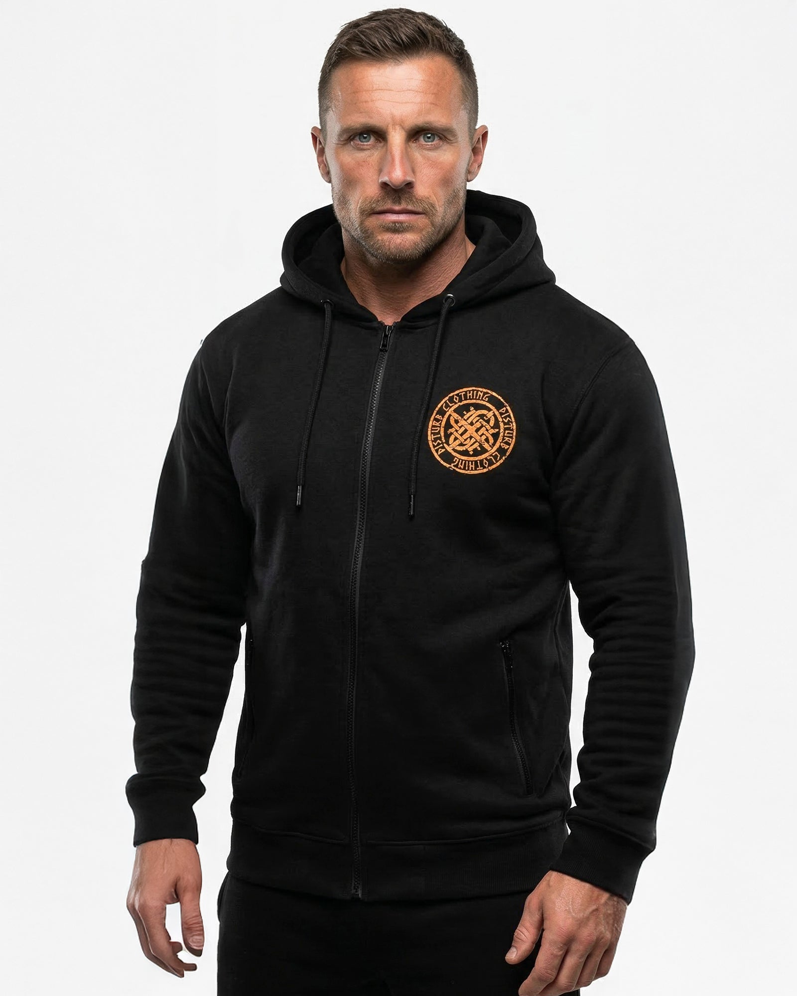 Disturb Clothing Disturb Viking vetoketjuhuppari - Musta