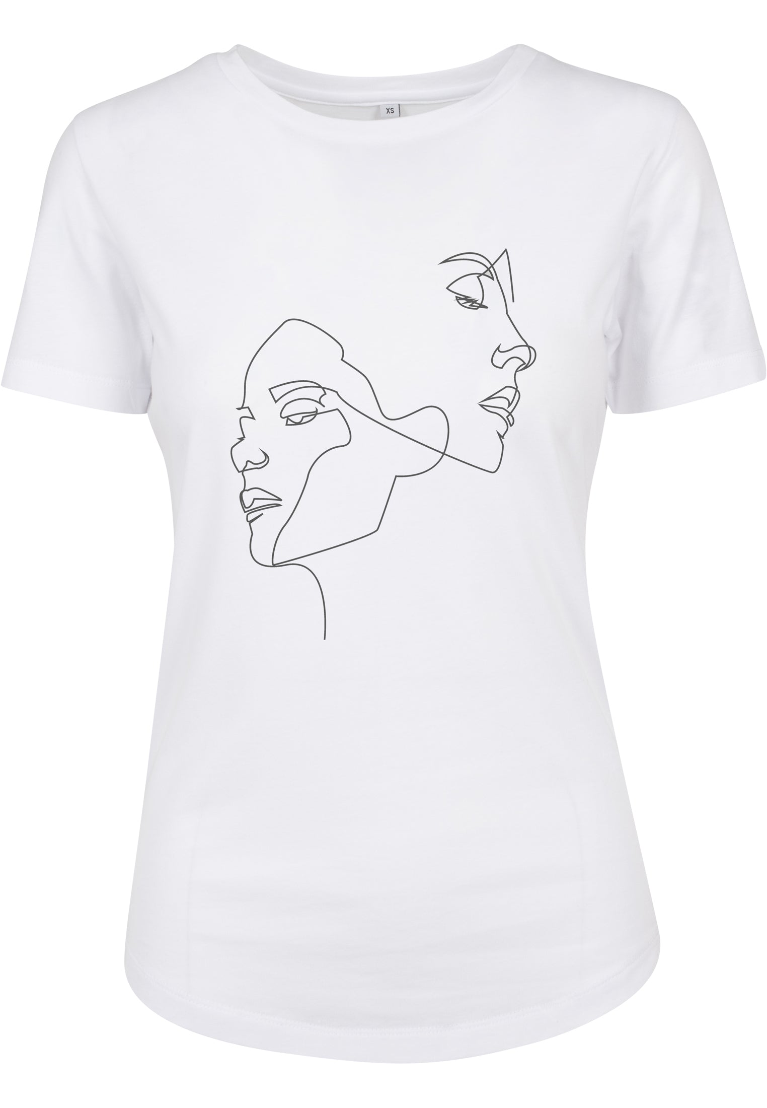 Urban Classics One Line Fit ladies t-paita - Valkoinen