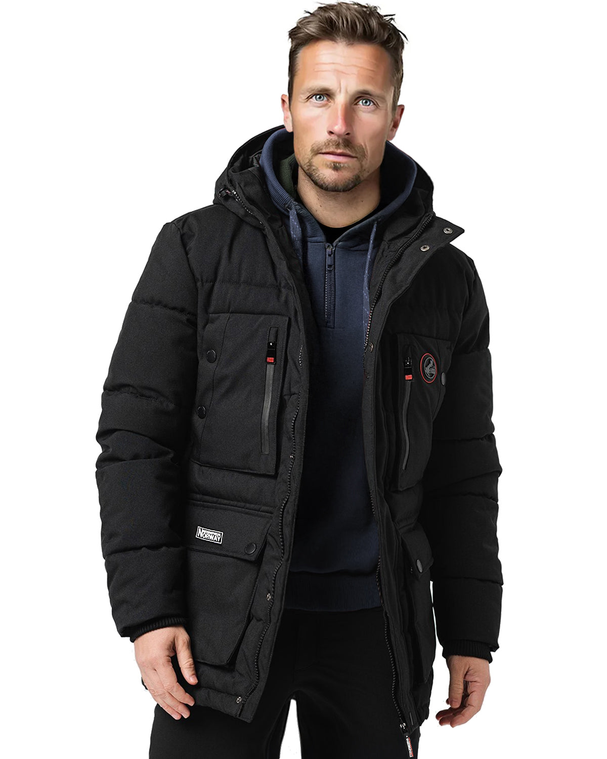 Geographical Norway Albert men's black winter jacket