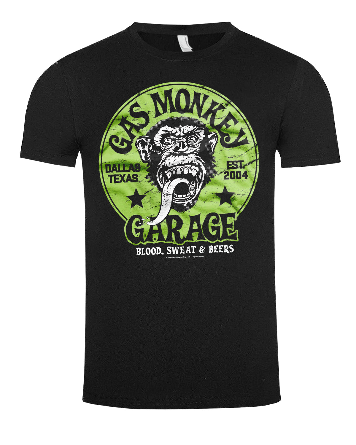 Print Shirt Gas monkey garage t-paita - Musta/Vihreä