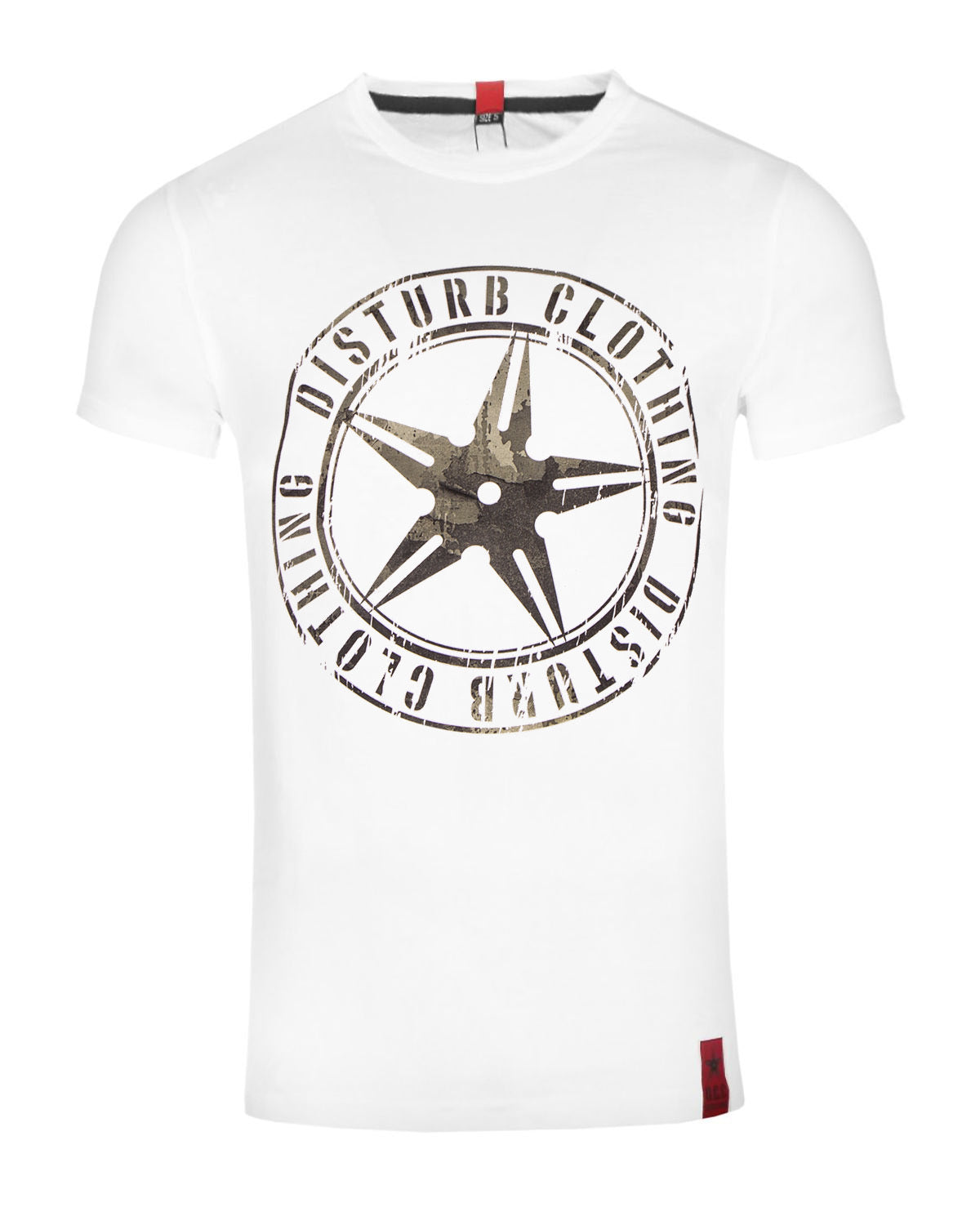 Disturb Clothing DCC camo star t-paita - Valkoinen 5XL