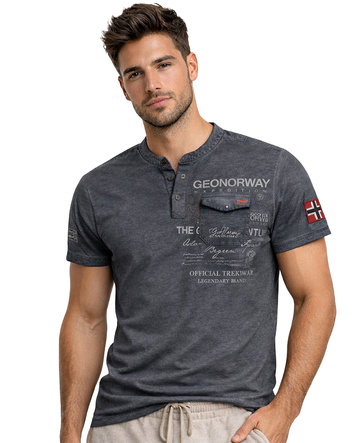 Geographical Norway Jeony t-paita - Tummanharmaa