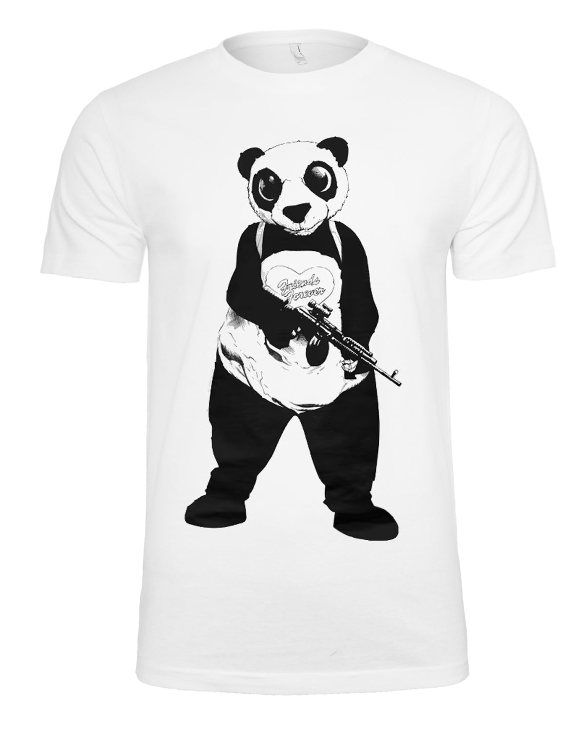 Print Shirt Suicide Squad Panda t-paita - Valkoinen