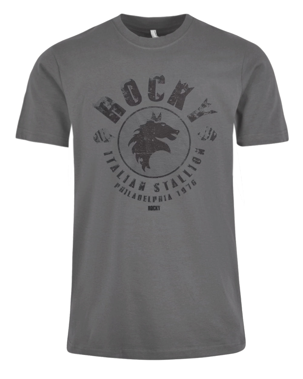 Print Shirt Rocky - Italian stallion t-paita - Tummanaharmaa