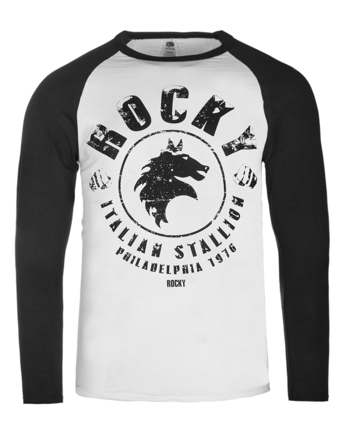 Print Shirt Rocky Italian Stallion raglan pitkähihainen - Valkoinen/Musta
