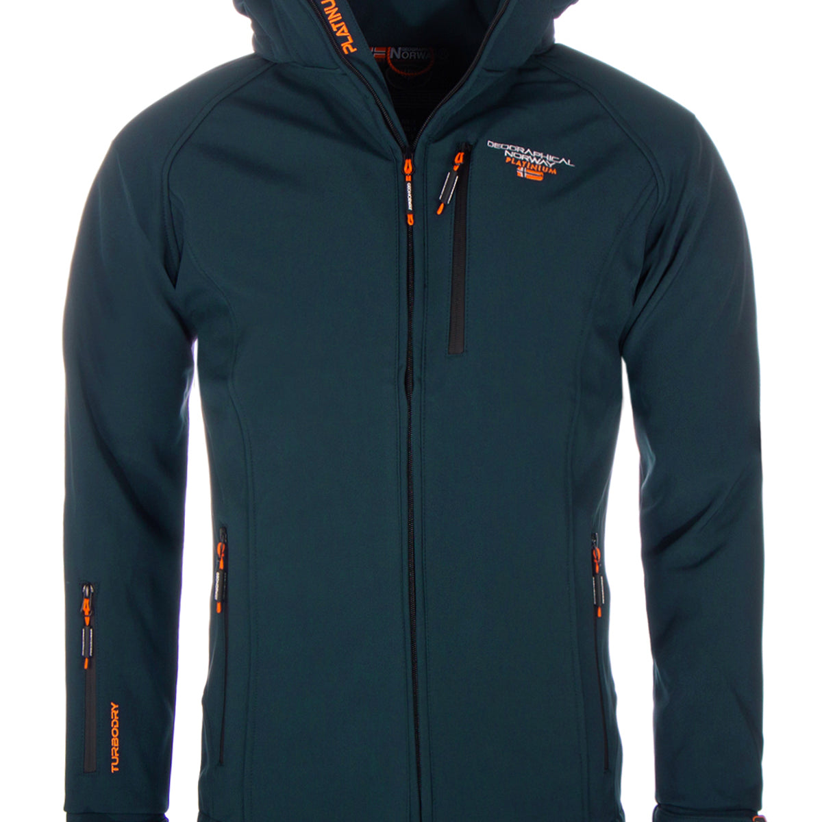 Geographical Norway Taboo Men - Softshell Jas Heren Waterdichte Hooded UK - Comfortabele Outdoor Jas Tactische Windjack - Wandelen Skiën Herfst Winter Lente, marineblauw, S