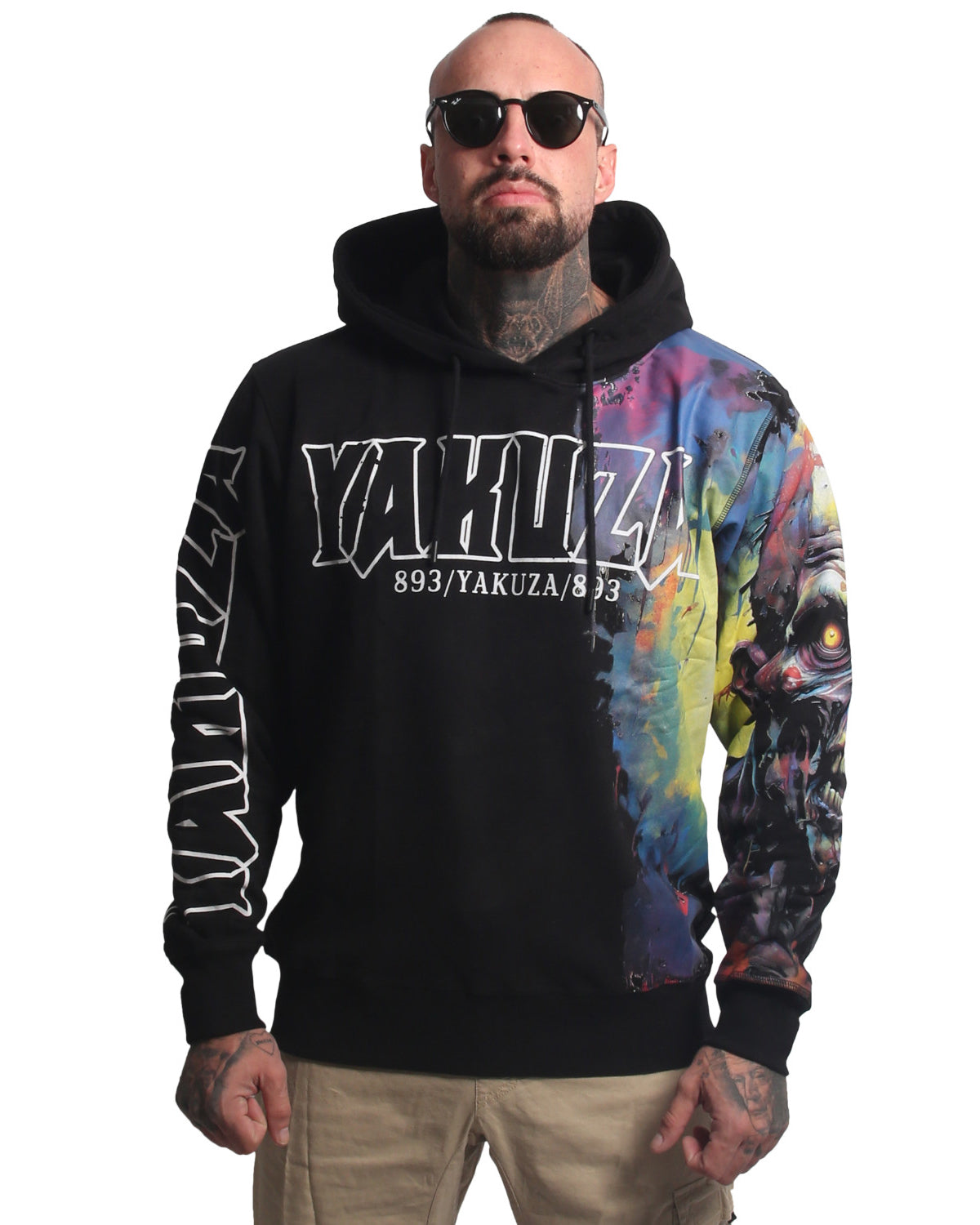 Yakuza Ink Zombie huppari - Musta 4XL